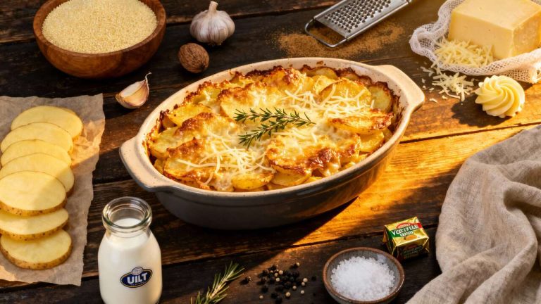 Gratin de pommes de terre sans crème : recette légère et savoureuse