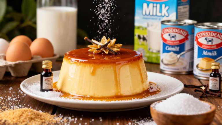 Flan express au lait concentré sucré : recette rapide et facile