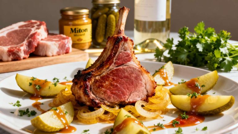 Côte de porc charcutière : recette traditionnelle et savoureuse