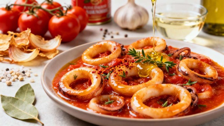 Recette : anneaux de Calamar à la Tomate