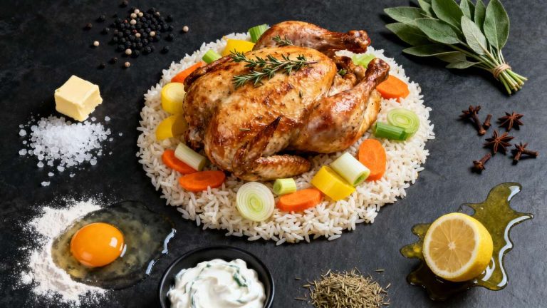 Recette de la poule au riz de ma grand-mère