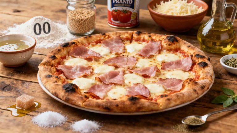Recette de pizza jambon fromage maison