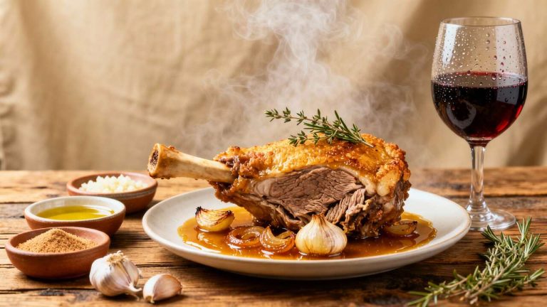 Souris d'agneau confite au four : recette savoureuse