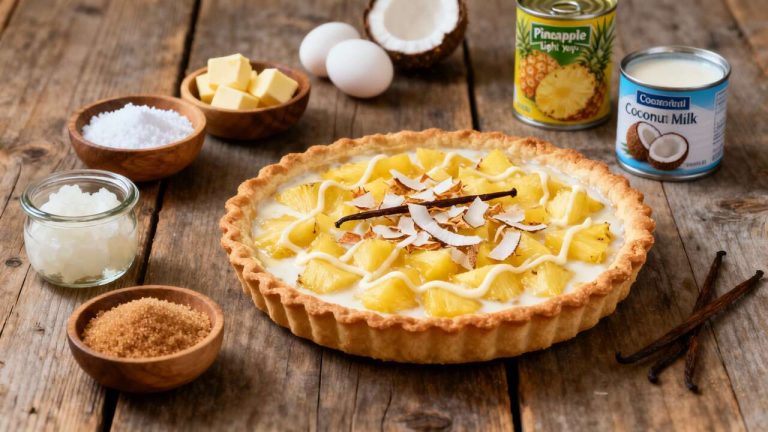 Tarte Congolaise à la Noix de Coco et Ananas: recette Savoureuse