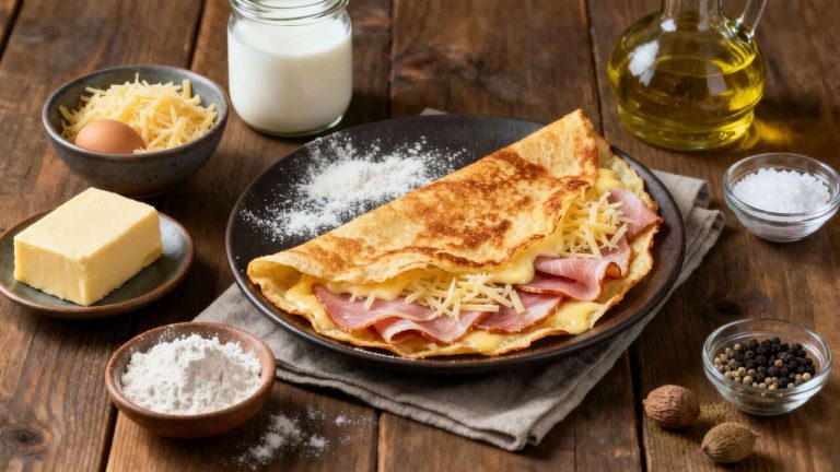 Crêpe au jambon au four : recette facile et délicieuse