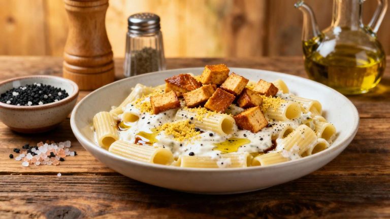 Pâtes à la carbonara sans oeuf : recette facile et savoureuse