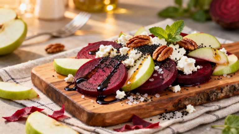 Salade de betteraves rouges et pommes : recette facile et gourmande