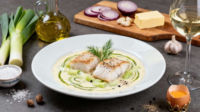 Cabillaud sur fondue de poireaux : recette gourmande et facile