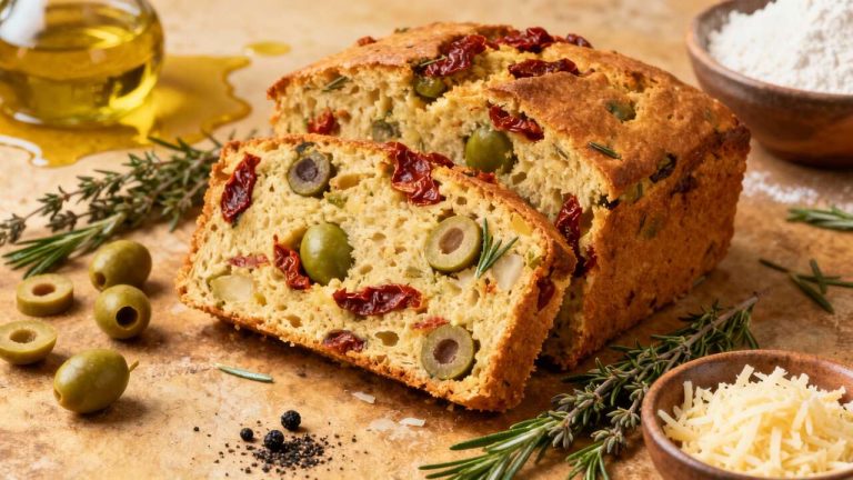 Cake aux olives et tomates séchées : la recette facile