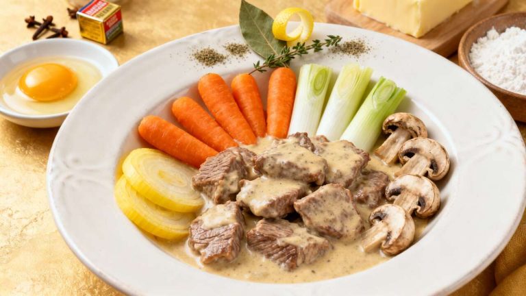 Blanquette de veau sans alcool : recette savoureuse et facile