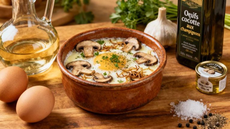 Oeufs cocotte aux champignons : recette gourmande et facile