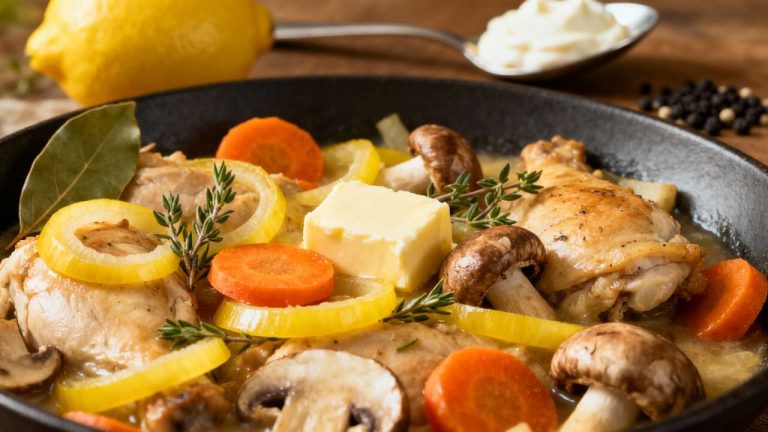 Blanquette de poulet au Thermomix : recette facile et savoureuse