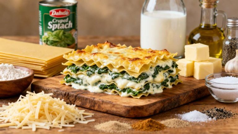 Lasagnes d'épinards à la béchamel maison : recette facile et savoureuse