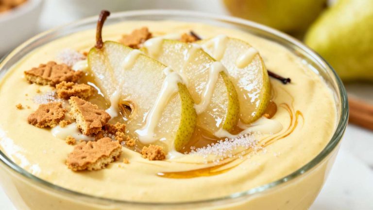 Recette Bavarois aux Poires : dessert Léger et Fruité