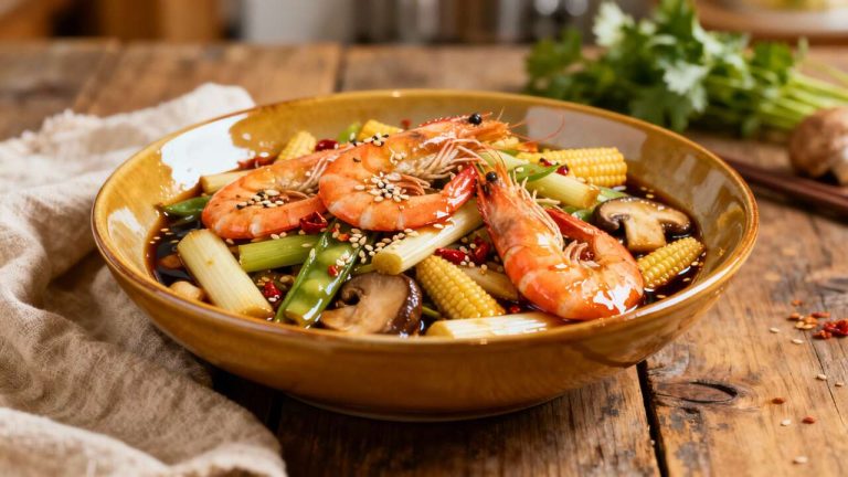 Poêlée de crevettes à l'asiatique : recette rapide et savoureuse