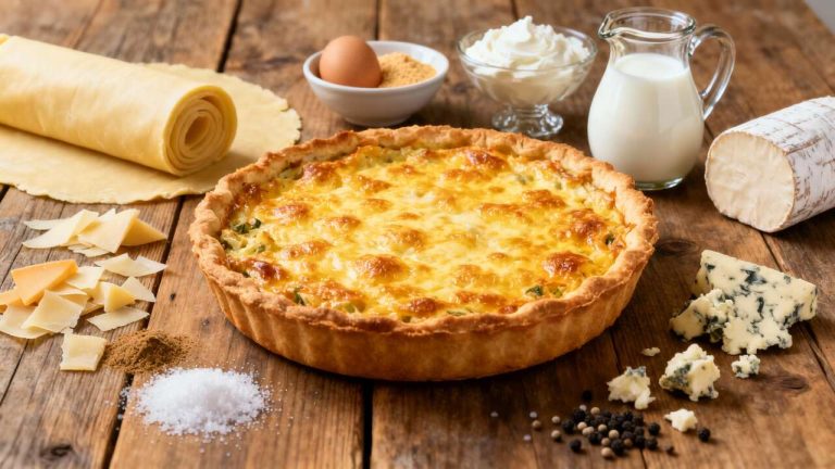 Quiche aux quatre fromages : une recette gourmande et savoureuse