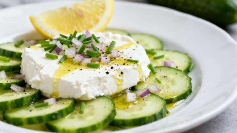 Concombres au fromage blanc et ciboulette : recette fraîche et savoureuse