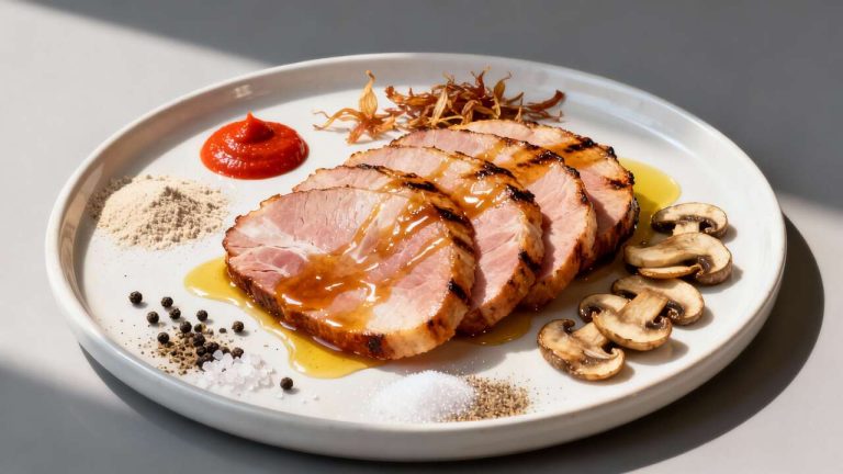 Jambon grillé sauce Madère : recette savoureuse