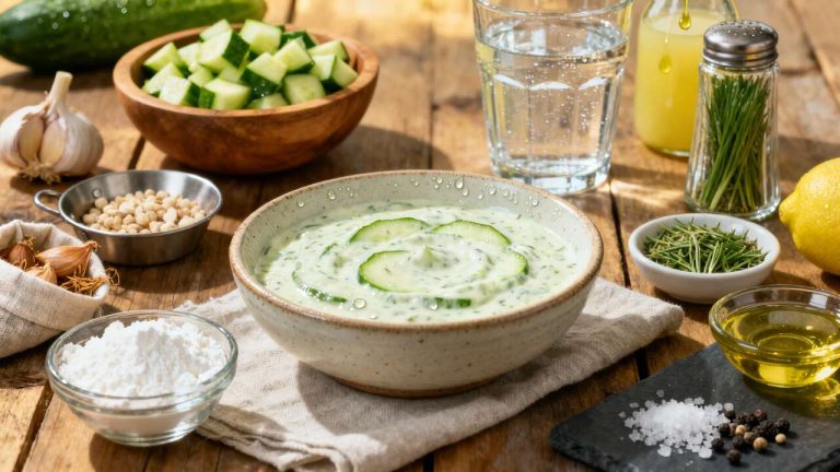 Sauce concombre au fromage blanc : recette fraîche et facile