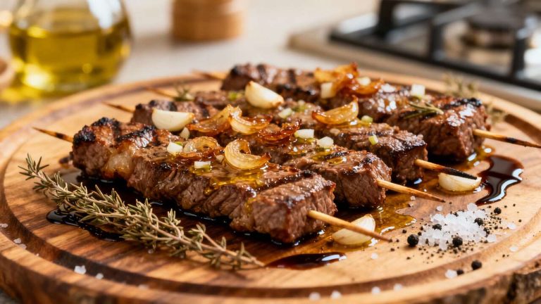 Brochette d'onglet à l'échalote : recette savoureuse et facile