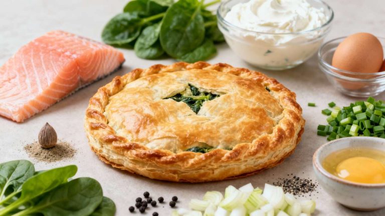 Tourte saumon épinards : recette facile et savoureuse