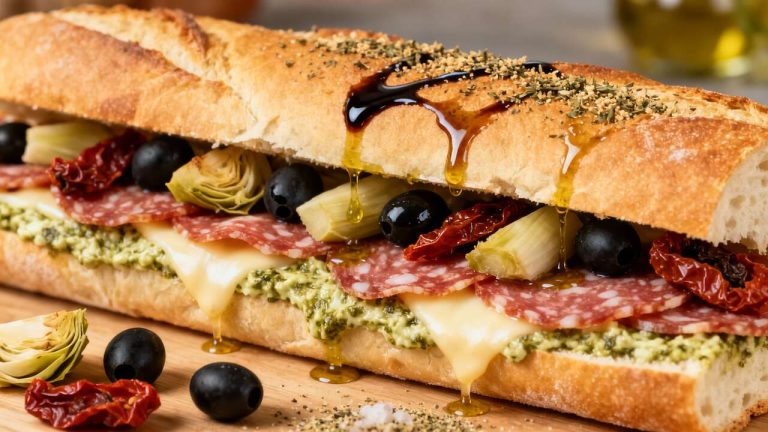 Recette de Sandwich Baguette à l'Italienne