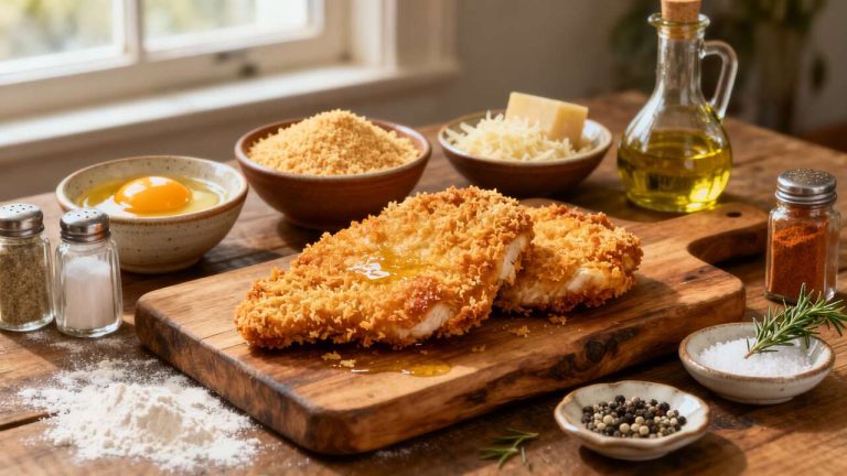 Escalopes de poulet panées au four : recette facile et savoureuse
